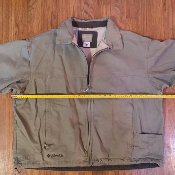 Vintage Columbia Canvas Jacket Mens XXL Utility Chore Barn Workwear Green Cotton - Picture 14 of 16